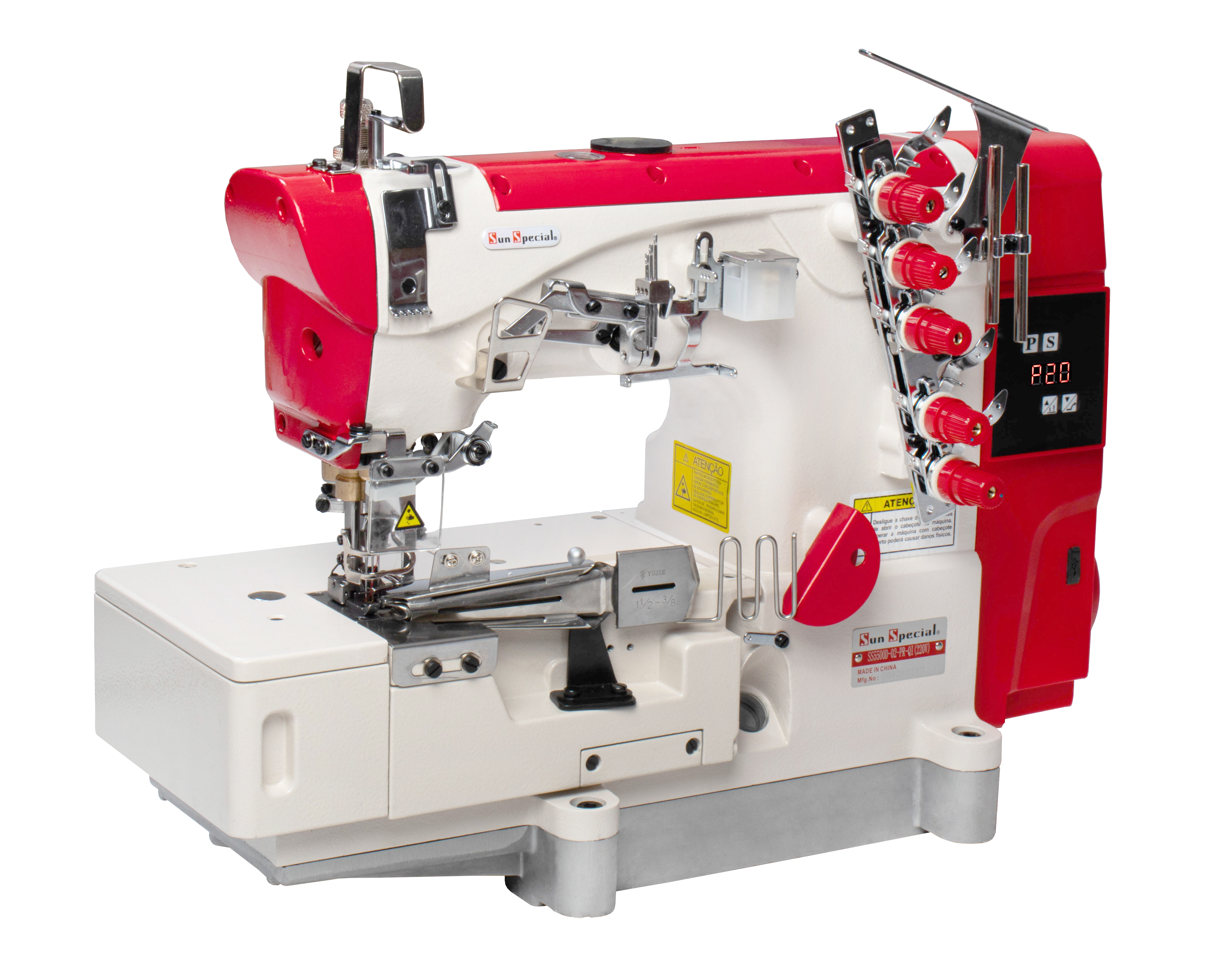 Máquina Costura Industrial Galoneira Plana Aberta 220v SS5500D-02-PR-QI - Sun Special