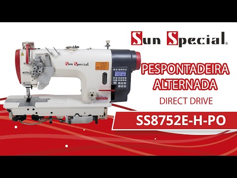 Máquina Costura Industrial Pespontadeira Alternada 220v SS8752E-H-PO - Sun Special